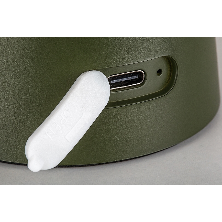 Rabalux - LED Stmívatelná dotyková nabíjecí venkovní lampa LED/1,5W/5V IP44 1200 mAh USB zelená