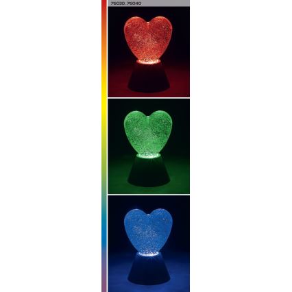 Rabalux - LED RGB Dekorační lampa LED/0,8W/3xAA srdce