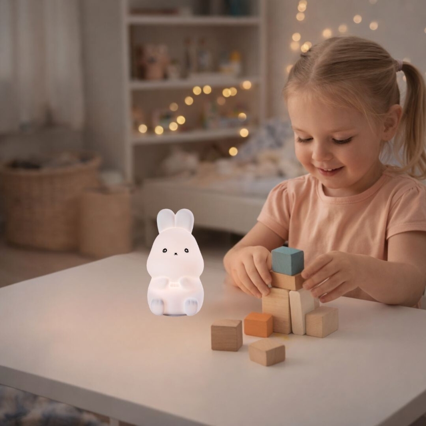 Rabalux - LED RGB Dotykové noční světlo LED/0,05W/1xCR2032 králík
