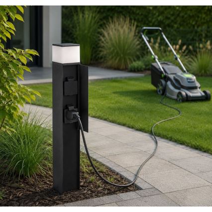 Rabalux - LED Venkovní lampa se 2 zásuvkami LED/10W/230V IP44