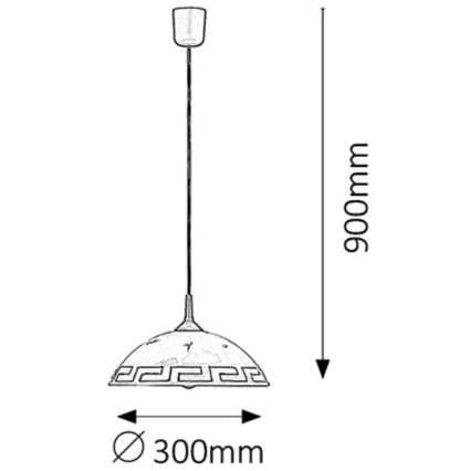 Rabalux - Lustr 1xE27/60W/230V