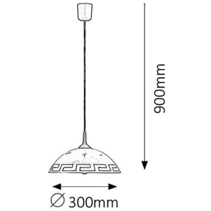 Rabalux - Lustr 1xE27/60W/230V