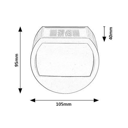 Rabalux - LED Solární nástěnné svítidlo LED/0,5W/1,2V IP44