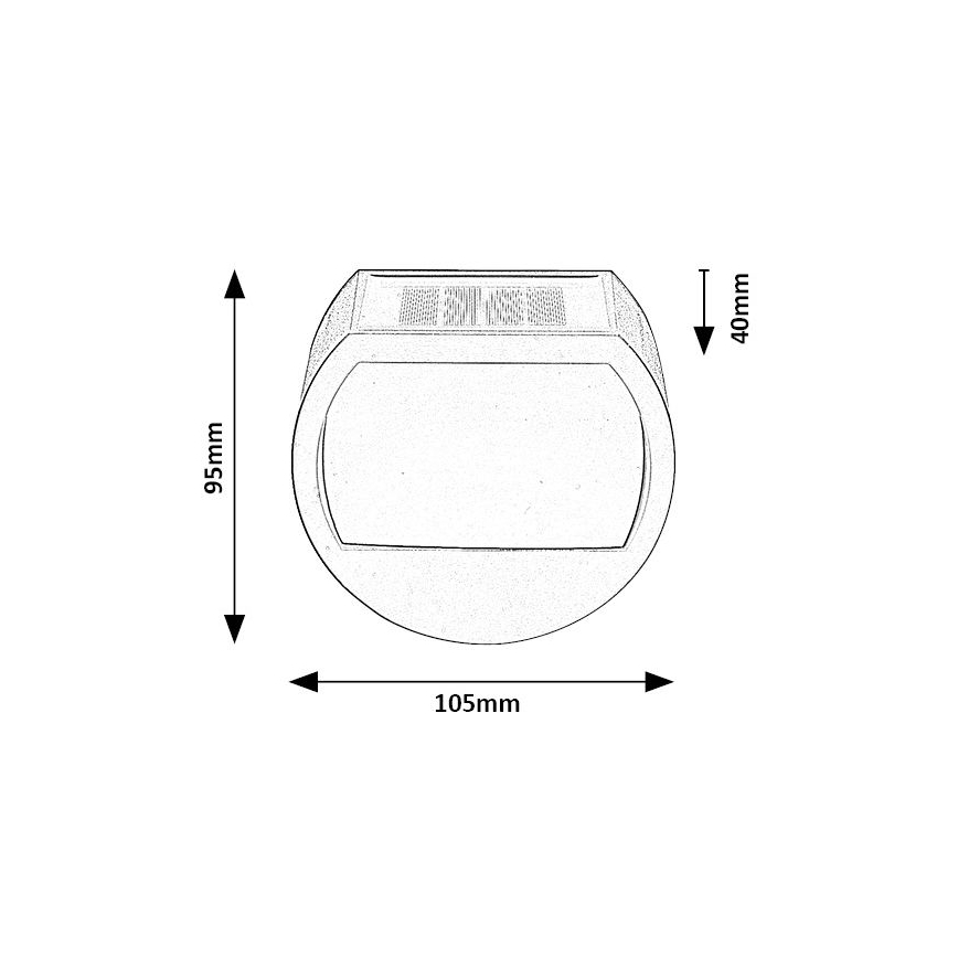 Rabalux - LED Solární nástěnné svítidlo LED/0,5W/1,2V IP44