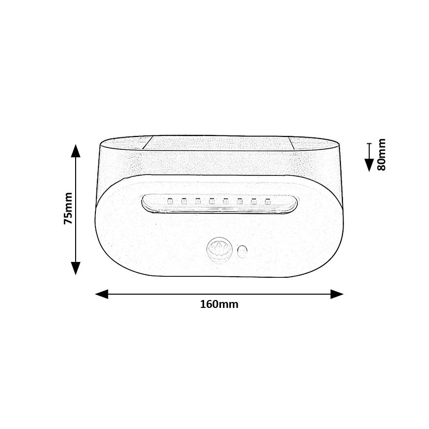 Rabalux - LED Solární svítidlo se senzorem LED/3,2W/3,7V IP44