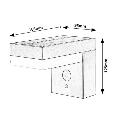 Rabalux - LED Solární svítidlo se senzorem LED/6W/3,7V IP44