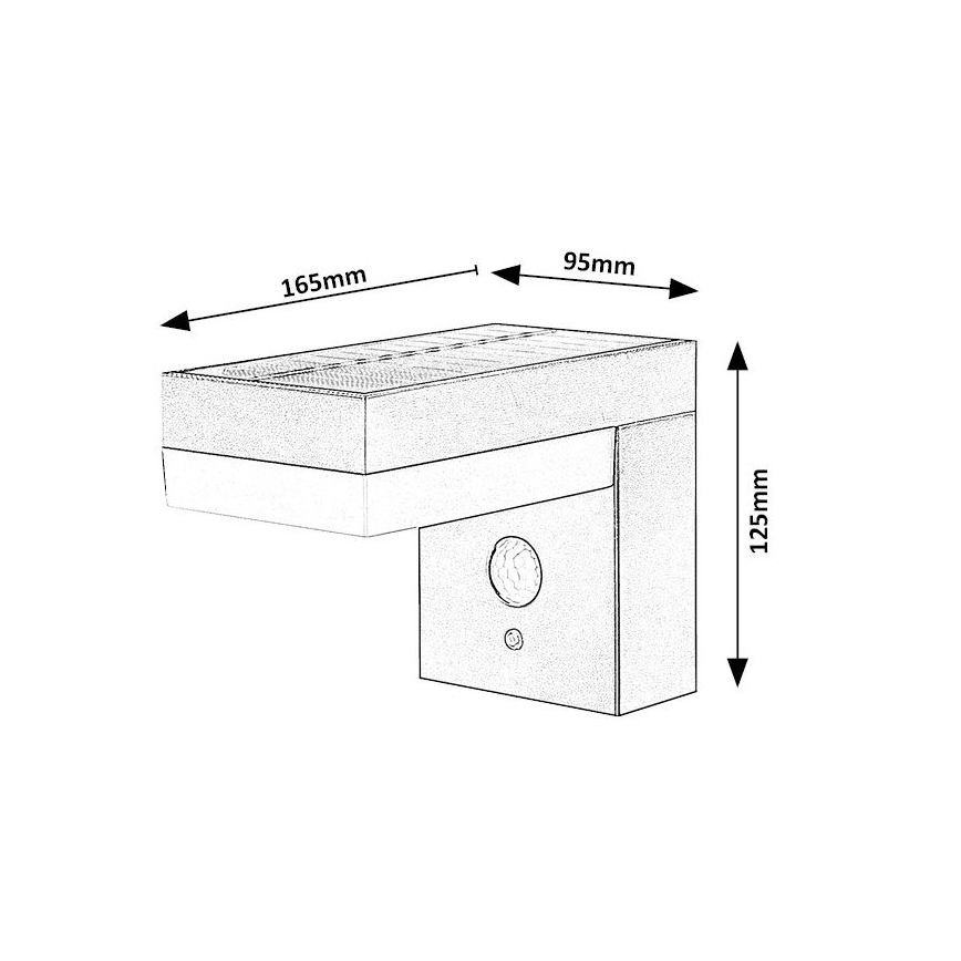 Rabalux - LED Solární svítidlo se senzorem LED/6W/3,7V IP44