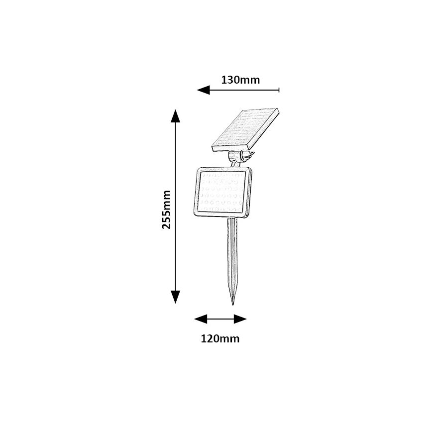 Rabalux - LED Solární reflektor se senzorem LED/9,6W/3,7V IP44
