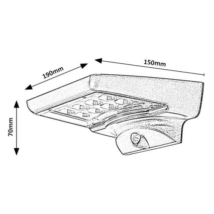 Rabalux - LED Solární svítidlo se senzorem LED/4W/3,7V IP44