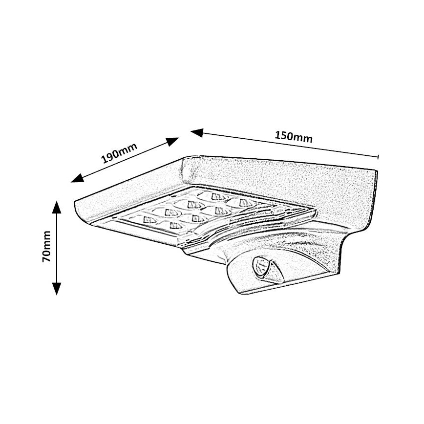 Rabalux - LED Solární svítidlo se senzorem LED/4W/3,7V IP44