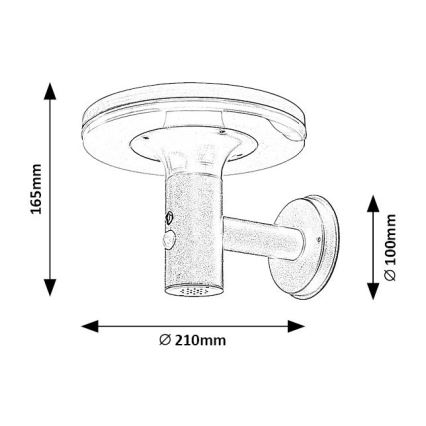 Rabalux - LED Solární svítidlo se senzorem LED/10W/3,7V IP44