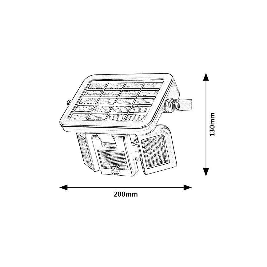 Rabalux - LED Solární reflektor se senzorem LED/9,6W/3,7V IP44
