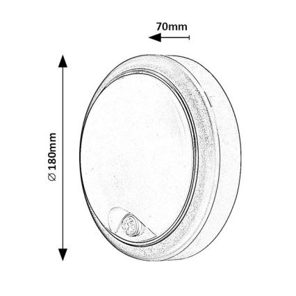 Rabalux - LED Venkovní nástěnné svítidlo se senzorem LED/15W/230V IP54