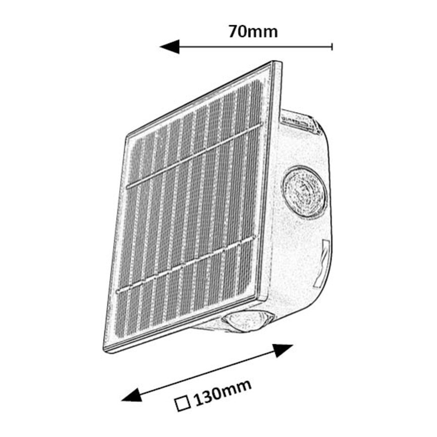 Rabalux - LED Stmívatelné solární nástěnné svítidlo LED/0,5W/3,7V 3000K/6000K IP54