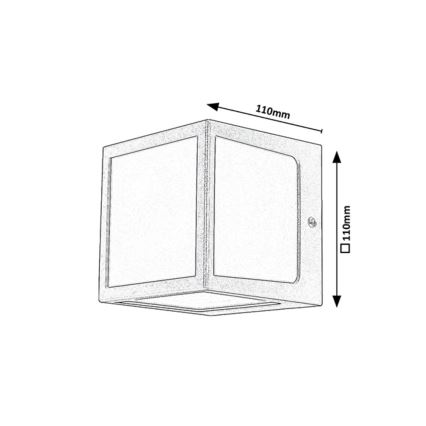Rabalux - LED Venkovní nástěnné svítidlo LED/10W/230V IP54 antracit