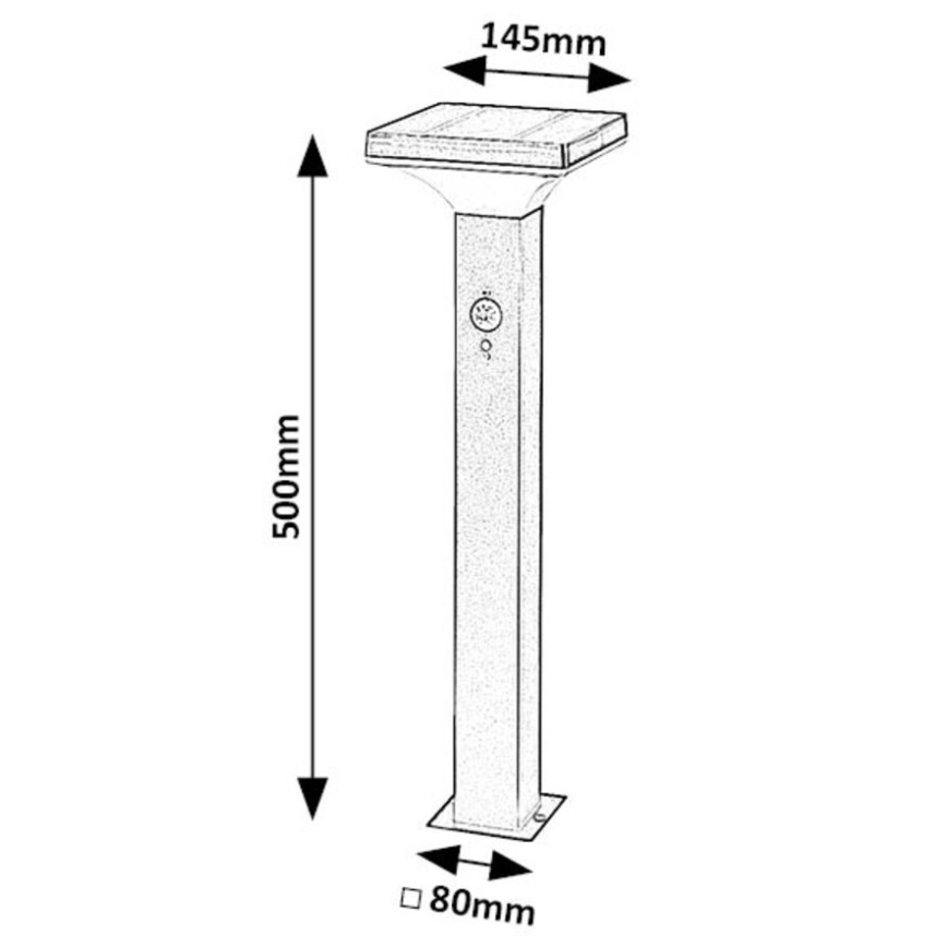 Rabalux - LED Solární lampa se senzorem LED/4W/3,7V IP44 černá