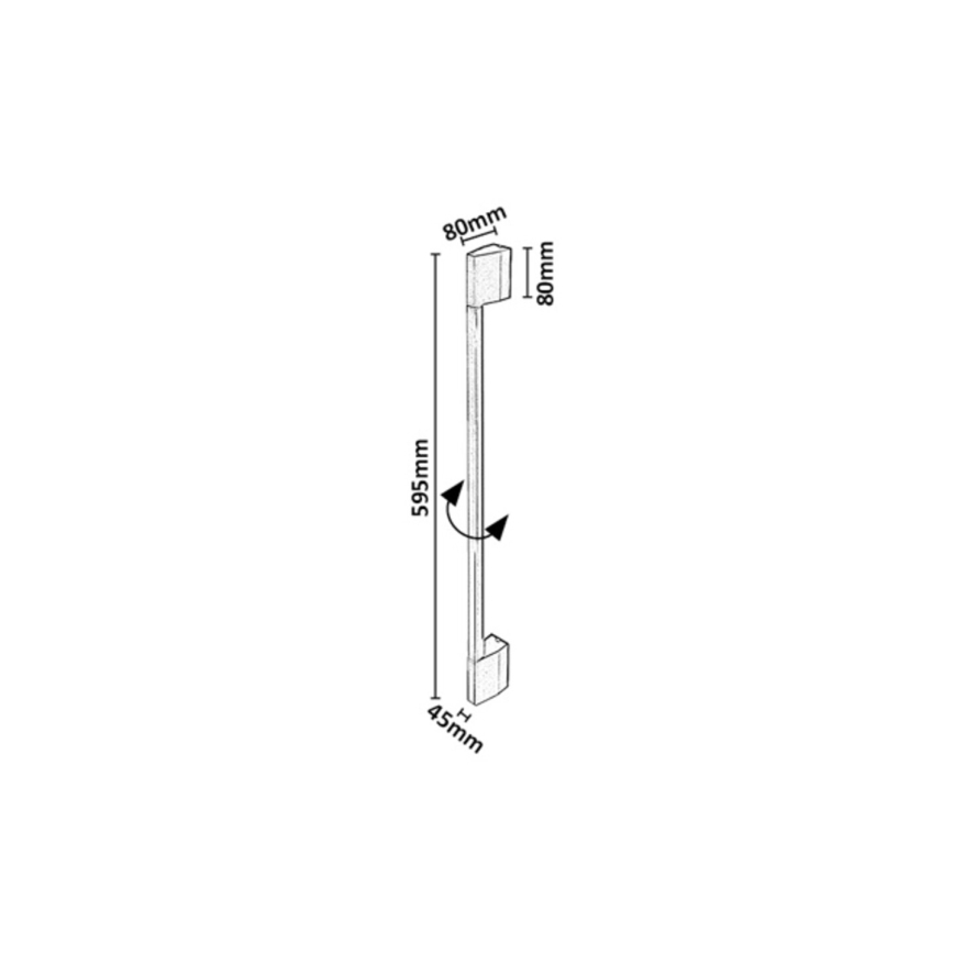 Rabalux - LED Venkovní nástěnné svítidlo LED/8W/230V IP54 59,5 cm černá