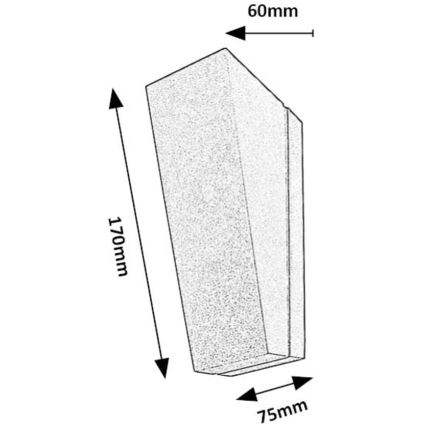 Rabalux - LED Venkovní nástěnné svítidlo LED/3W/230V IP65 antracit