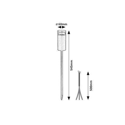 Rabalux - Venkovní lampa 1xGU10/10W/230V IP54 54,5 cm antracit