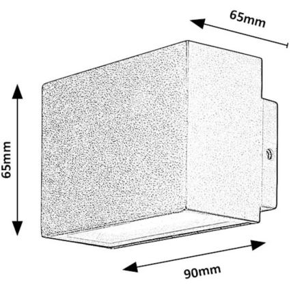 Rabalux - LED Venkovní nástěnné svítidlo LED/7W/230V IP54 černá