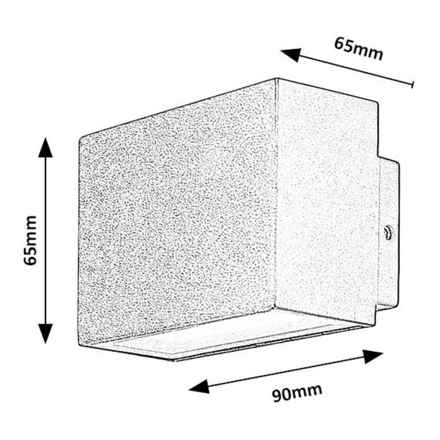 Rabalux - LED Venkovní nástěnné svítidlo LED/7W/230V IP54 černá