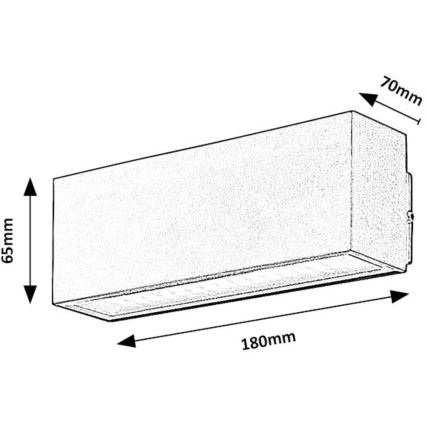 Rabalux - LED Venkovní nástěnné svítidlo LED/10W/230V IP54 černá