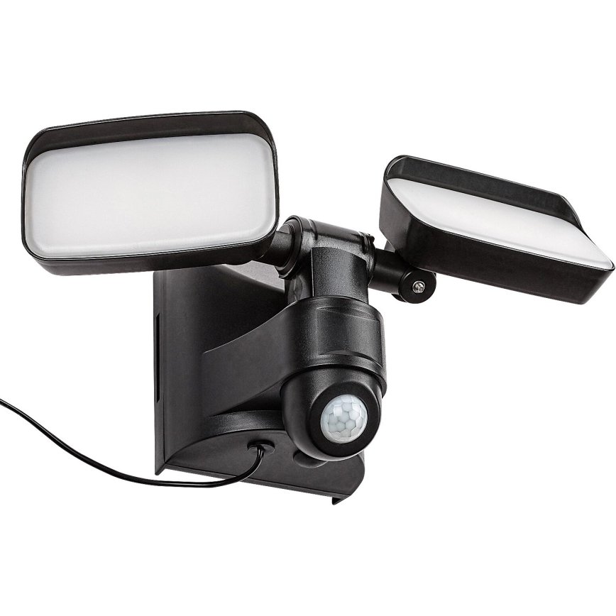 Rabalux - LED Solární nástěnné flexibilní svítidlo se senzorem a externím panelem 2xLED/5W/3,7V IP54 černá