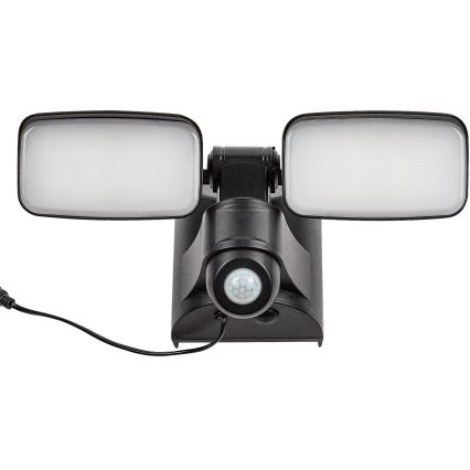 Rabalux - LED Solární nástěnné svítidlo se senzorem 2xLED/5W/3,7V IP54 černá