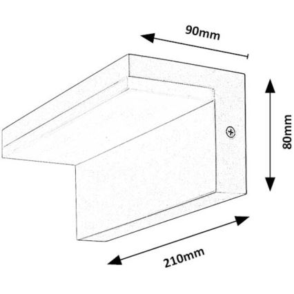 Rabalux - LED Venkovní nástěnné svítidlo LED/10W/230V IP54 bílá