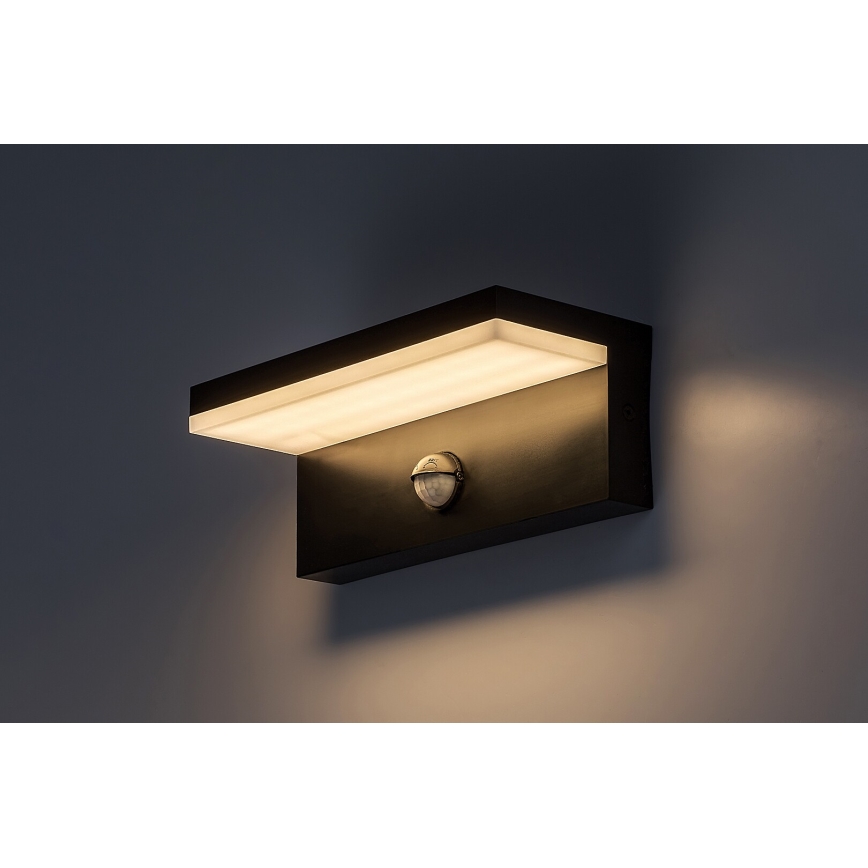 Rabalux - LED Venkovní nástěnné svítidlo se senzorem LED/9W/230V 2700/4000/6500K IP54 černá