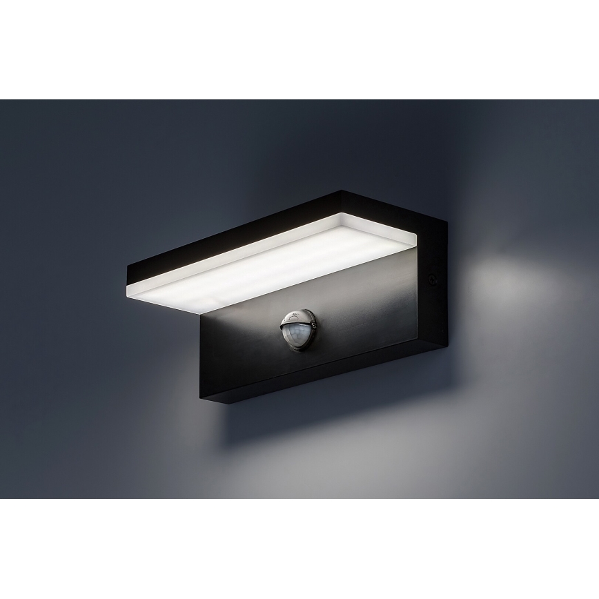 Rabalux - LED Venkovní nástěnné svítidlo se senzorem LED/9W/230V 2700/4000/6500K IP54 černá