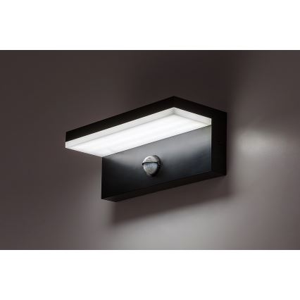 Rabalux - LED Venkovní nástěnné svítidlo se senzorem LED/9W/230V 2700/4000/6500K IP54 černá