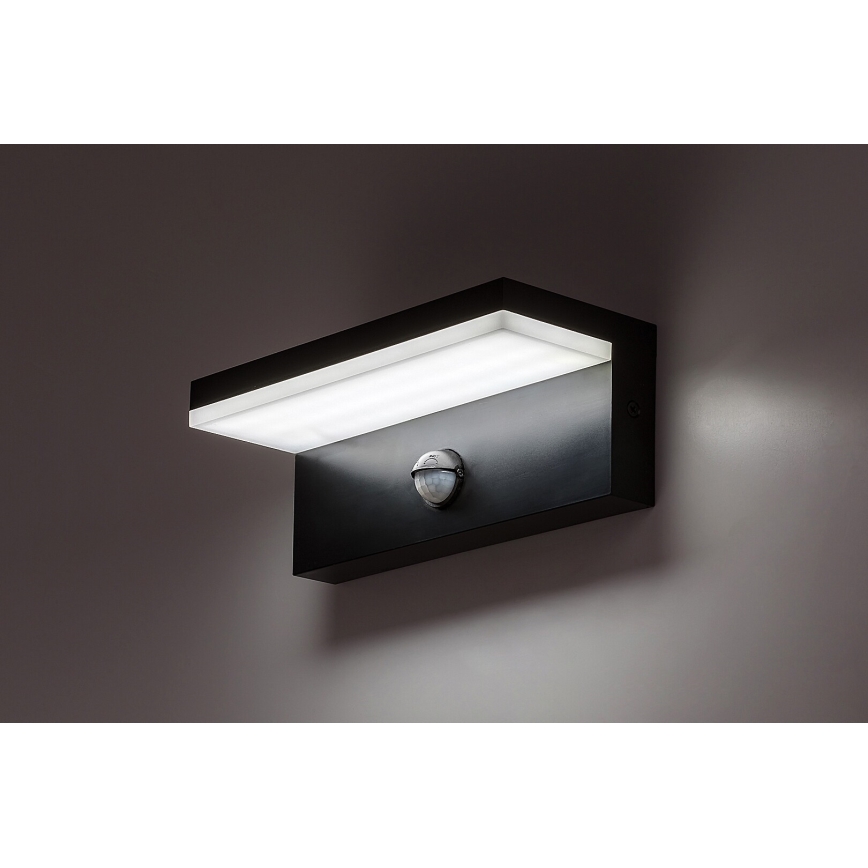 Rabalux - LED Venkovní nástěnné svítidlo se senzorem LED/9W/230V 2700/4000/6500K IP54 černá