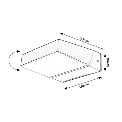 Rabalux - LED Venkovní nástěnné svítidlo LED/14W/230V 2700/4000/6500K IP54