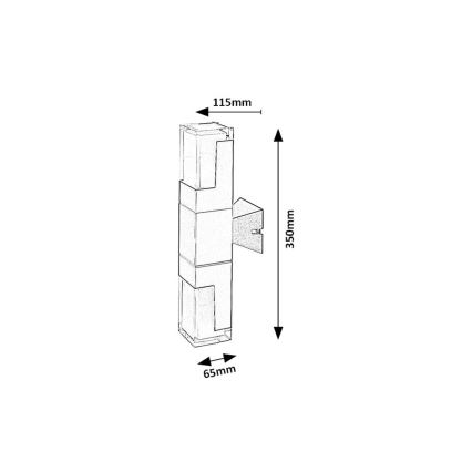 Rabalux - LED Venkovní nástěnné svítidlo LED/12W/230V 2700/4000/6000K IP54