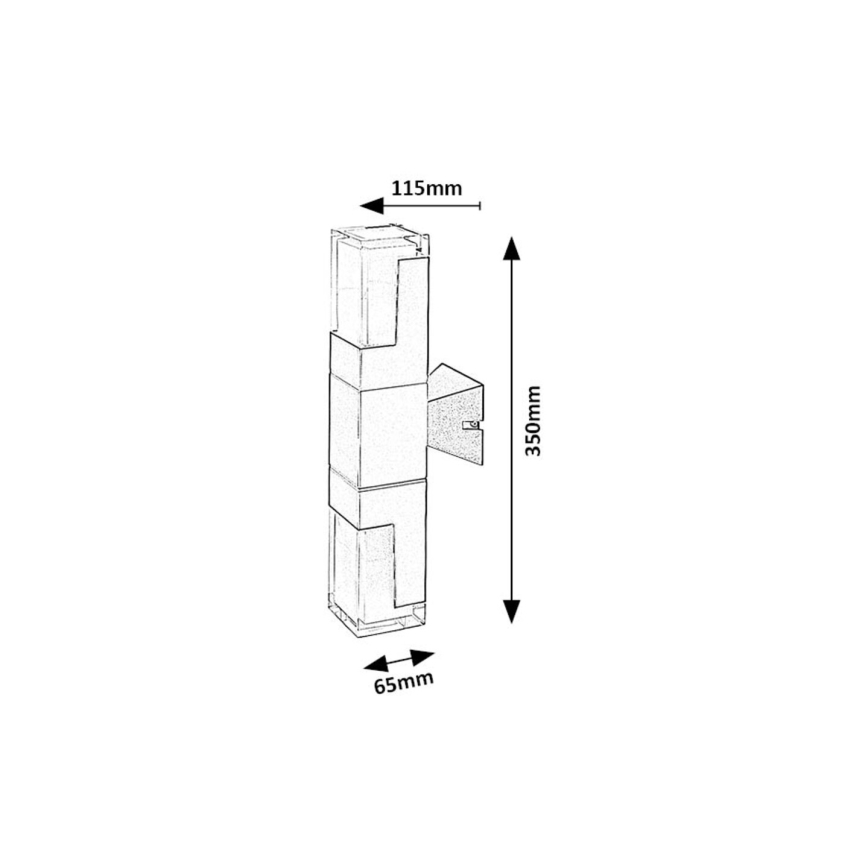 Rabalux - LED Venkovní nástěnné svítidlo LED/12W/230V 2700/4000/6000K IP54