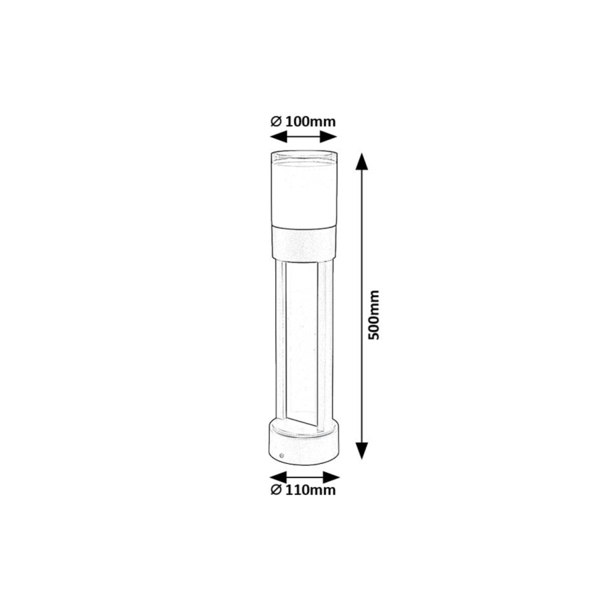 Rabalux - LED Venkovní lampa LED/12W/230V IP44 50 cm