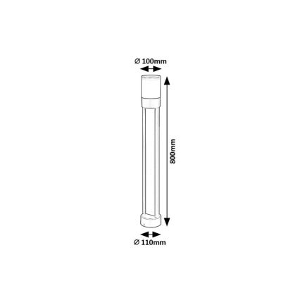 Rabalux - LED Venkovní lampa LED/12W/230V IP44 80 cm