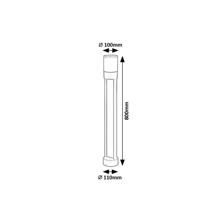 Rabalux - LED Venkovní lampa LED/12W/230V IP44 80 cm