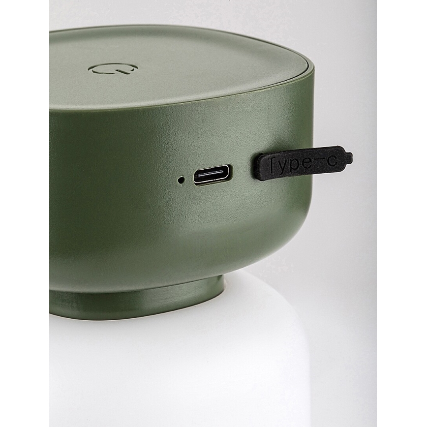 Rabalux - LED Venkovní stmívatelná dotyková nabíjecí stolní lampa LED/3W/5V IP44 zelená