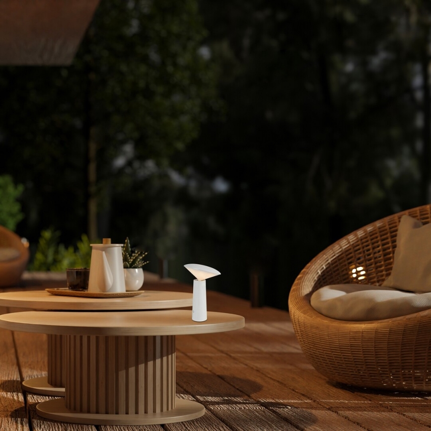 Rabalux - LED Stmívatelná nabíjecí dotyková stolní lampa POLPERRO LED/3W/3,7V 1200mAh bílá
