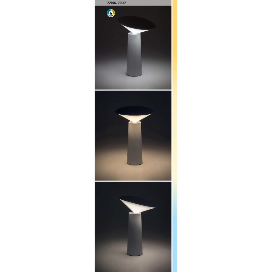 Rabalux - LED Stmívatelná nabíjecí dotyková stolní lampa POLPERRO LED/3W/3,7V 1200mAh bílá