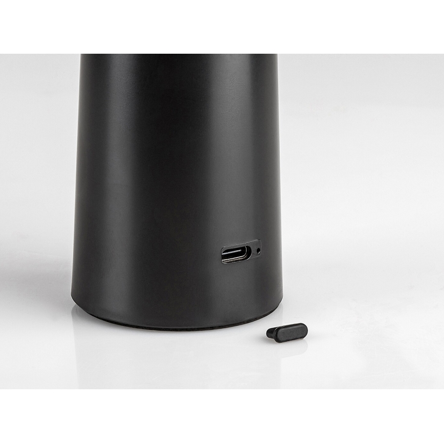 Rabalux - LED Stmívatelná nabíjecí dotyková stolní lampa POLPERRO LED/3W/3,7V 1200mAh černá