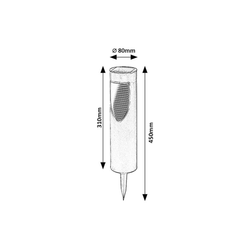 Rabalux - LED Solární lampa LED/0,1W/1,2V 600mAh IP44