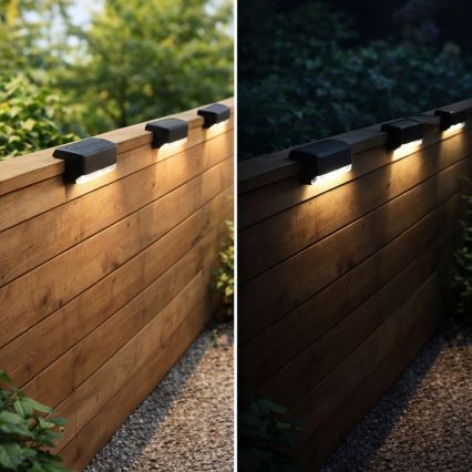 Rabalux - SADA 4x LED Solární nástěnné svítidlo se senzorem soumraku LED/0,06W/1,2V 300 mAh IP44