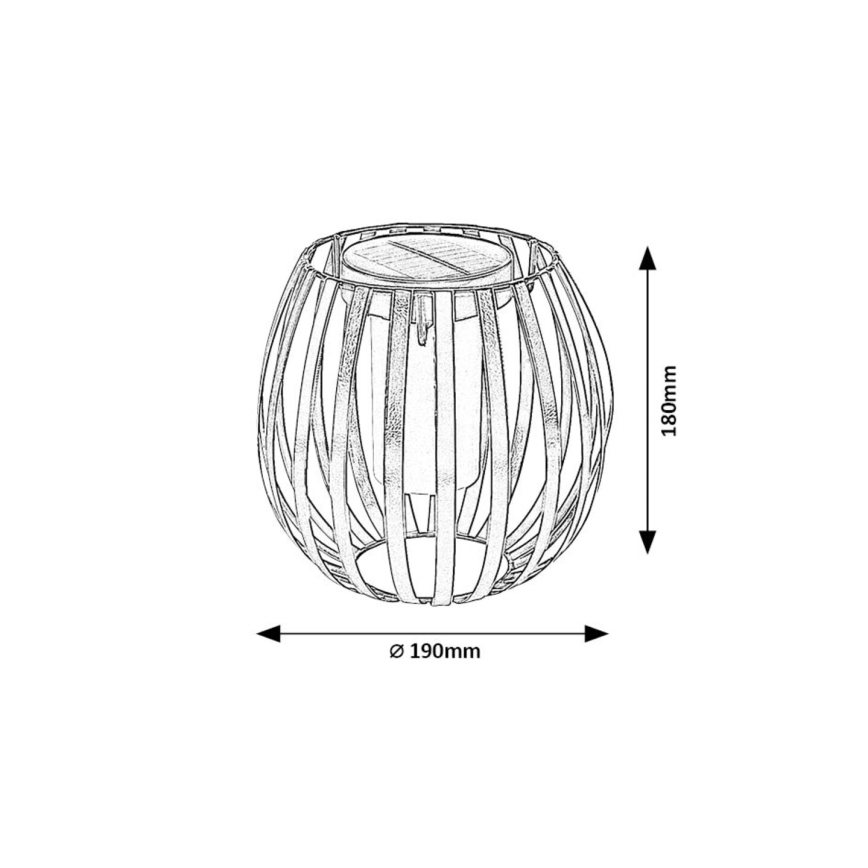 Rabalux - LED Solární svítidlo LED/1W/1,2V 300mAh IP44