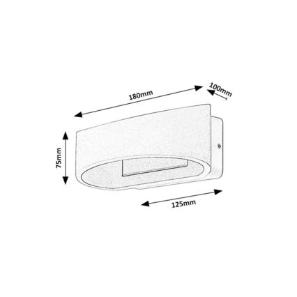 Rabalux - LED Venkovní nástěnné svítidlo LED/9W/230V IP54 bílá