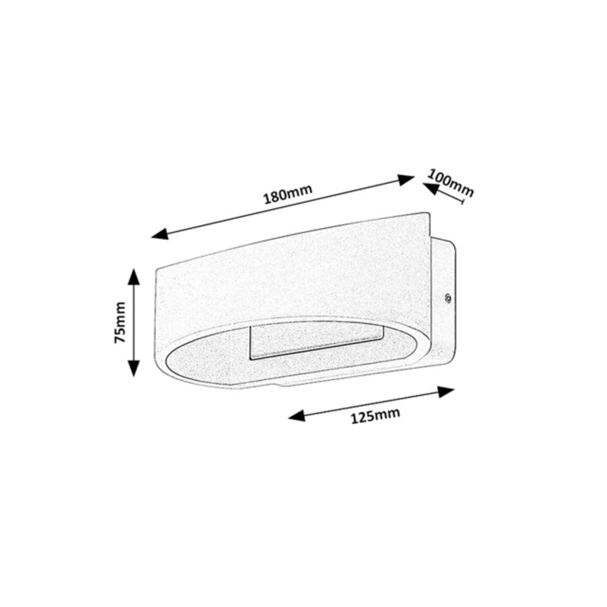 Rabalux - LED Venkovní nástěnné svítidlo LED/9W/230V IP54 bílá