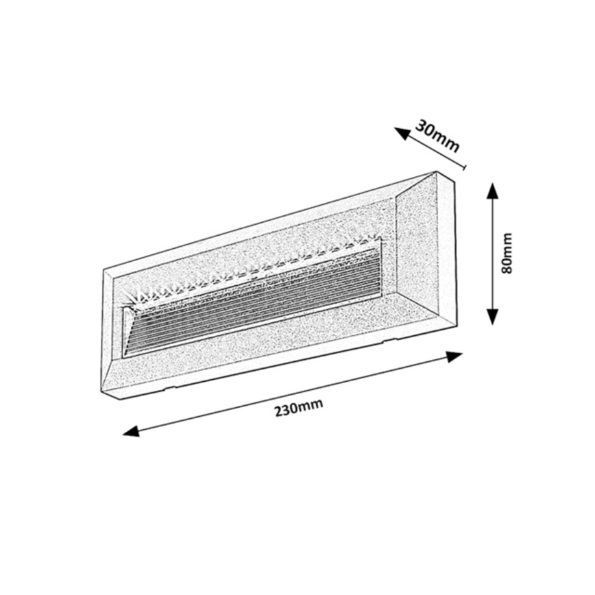 Rabalux - LED Venkovní nástěnné svítidlo LED/6W/230V IP65 černá