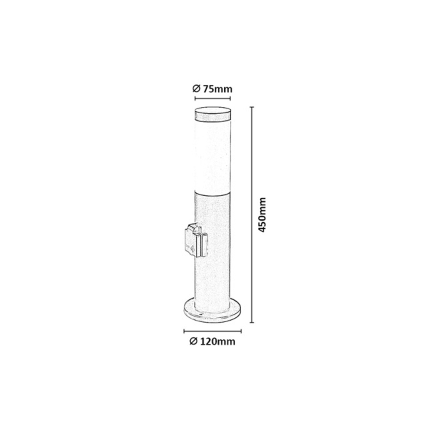 Rabalux - Venkovní lampa se zásuvkou 1xE27/25W/230V IP44